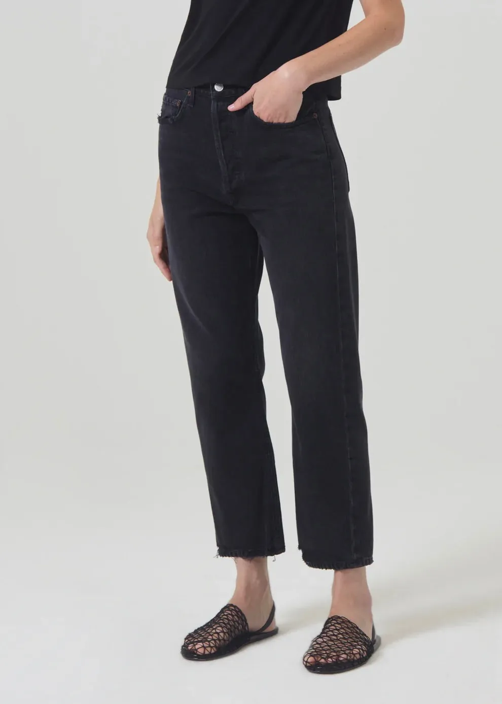 90's Crop Pant (Organic Cotton) - Tar