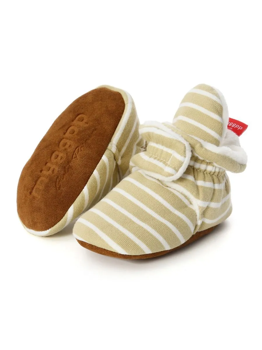 Adorable Baby Stripe Furry Pre-walker Shoes