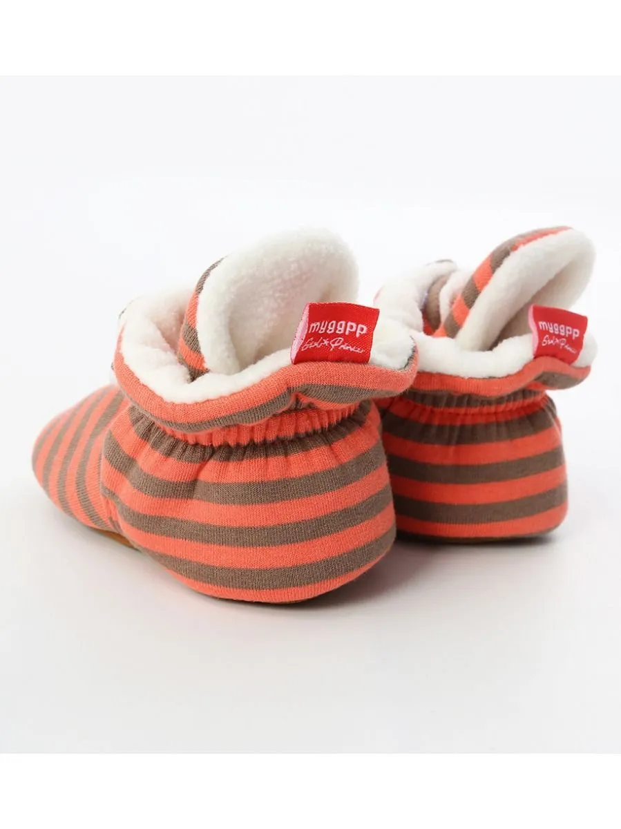 Adorable Baby Stripe Furry Pre-walker Shoes