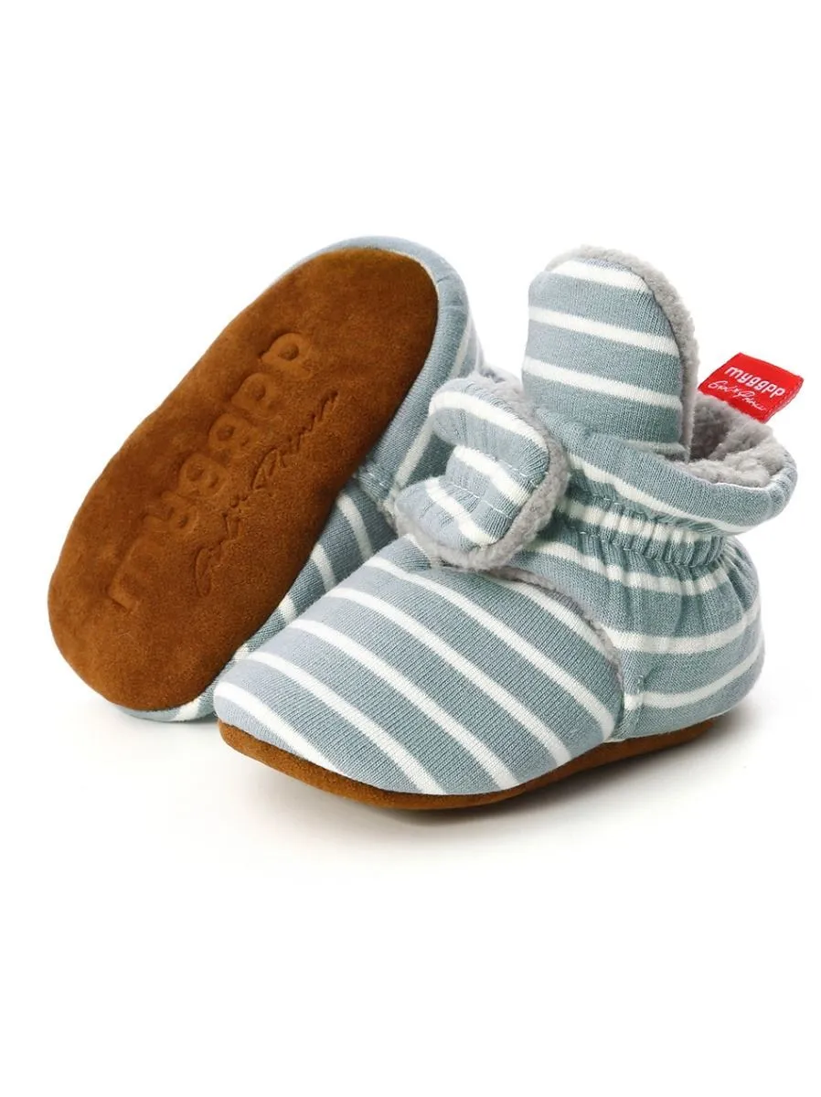 Adorable Baby Stripe Furry Pre-walker Shoes