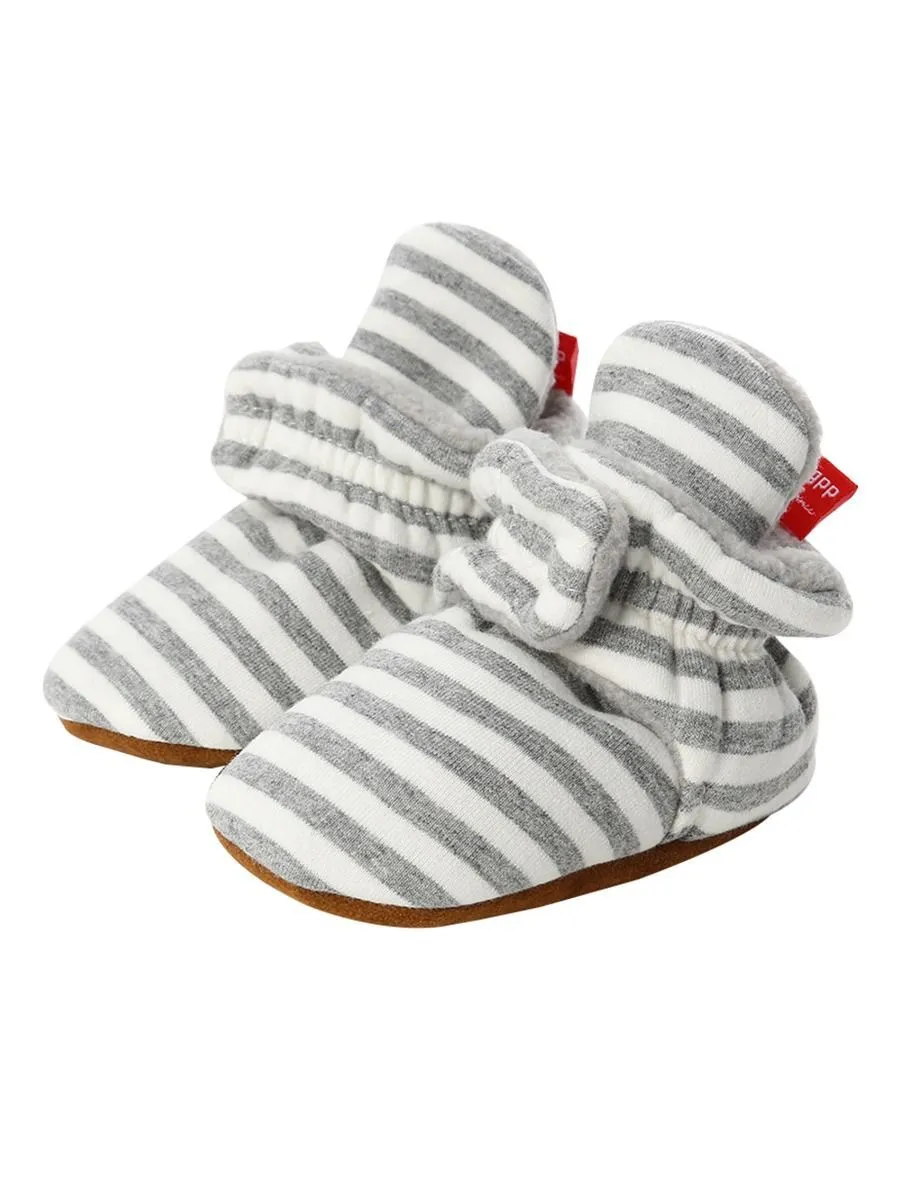 Adorable Baby Stripe Furry Pre-walker Shoes