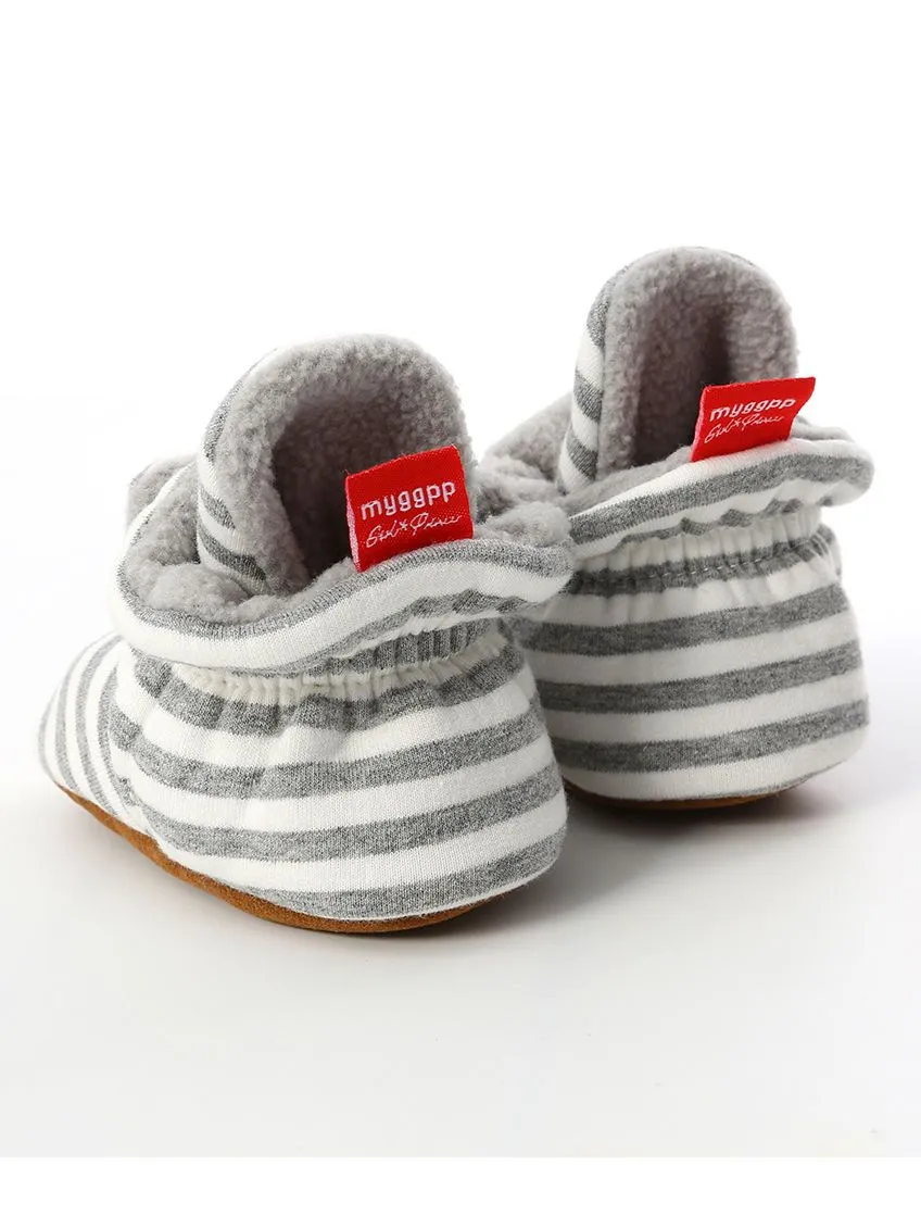 Adorable Baby Stripe Furry Pre-walker Shoes