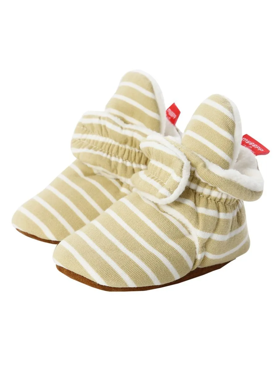 Adorable Baby Stripe Furry Pre-walker Shoes