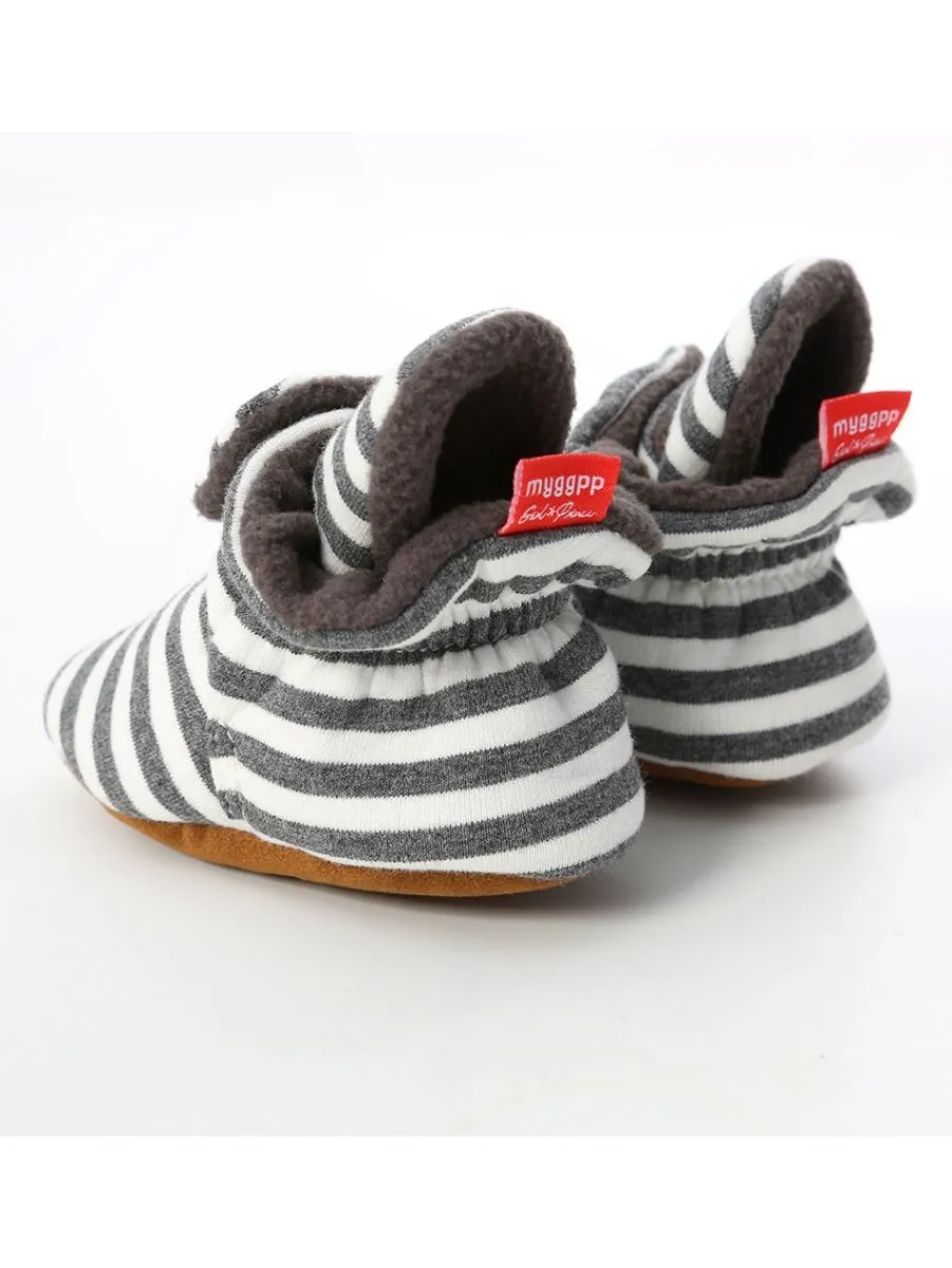 Adorable Baby Stripe Furry Pre-walker Shoes