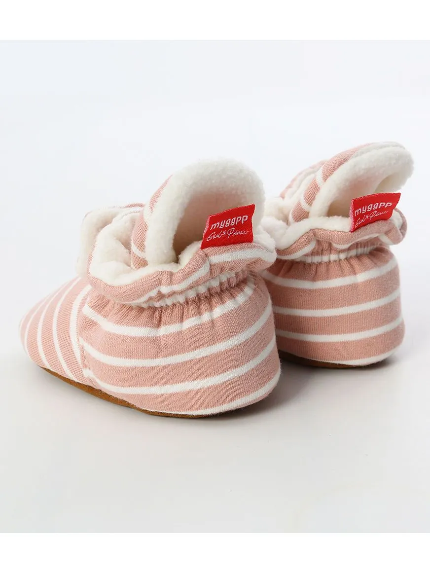 Adorable Baby Stripe Furry Pre-walker Shoes