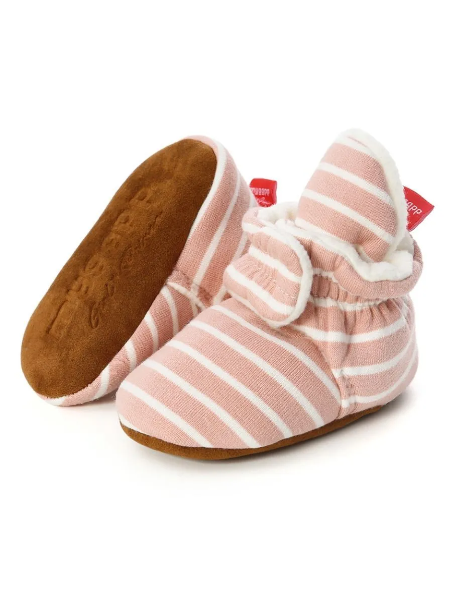 Adorable Baby Stripe Furry Pre-walker Shoes