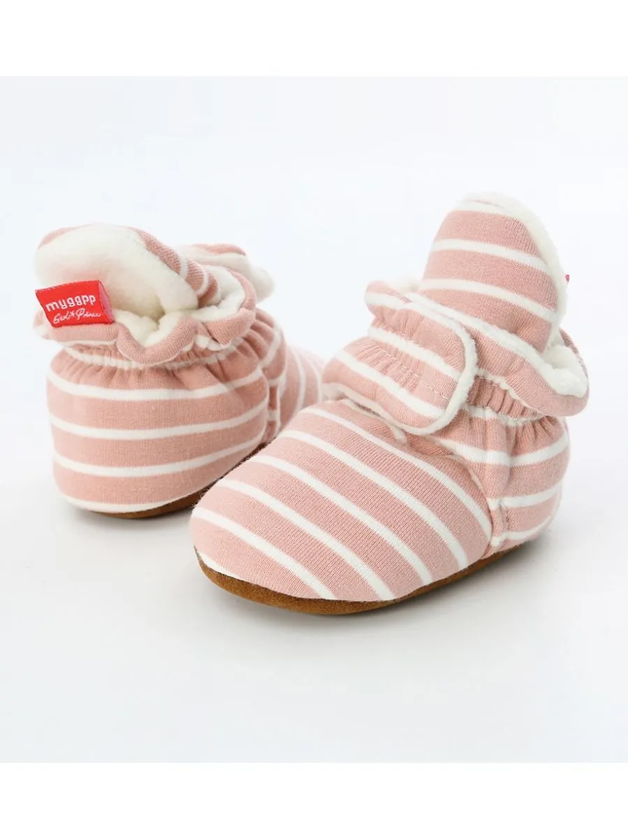 Adorable Baby Stripe Furry Pre-walker Shoes