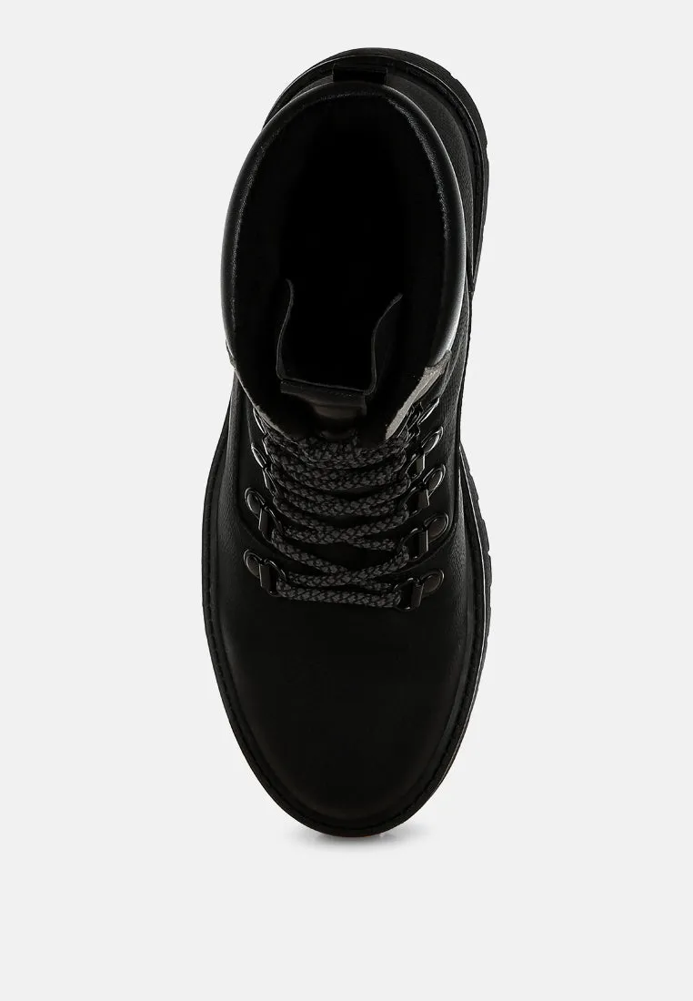 Boskoff Lace-Up Chunky Warm Ankle Boots