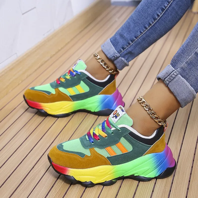 Comfortable & Stylish Rainbow Sneakers