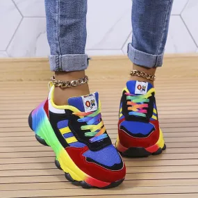 Comfortable & Stylish Rainbow Sneakers