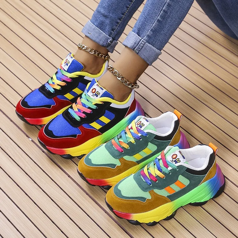 Comfortable & Stylish Rainbow Sneakers