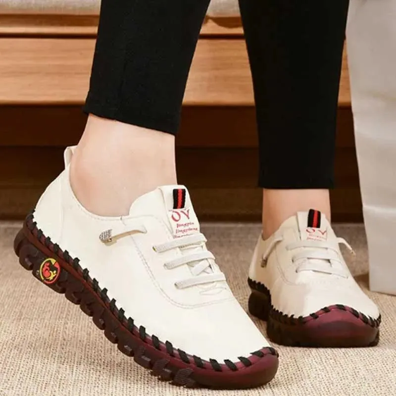 Comfortable Genuine Leather Sneakers Walking Shoes