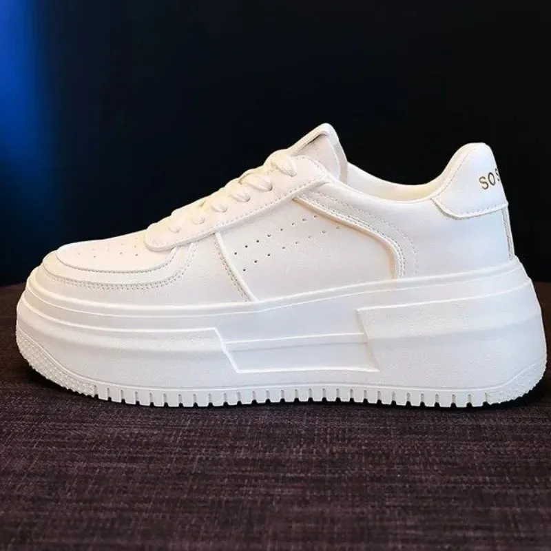 Comfortable White Platform Sneakers for Women