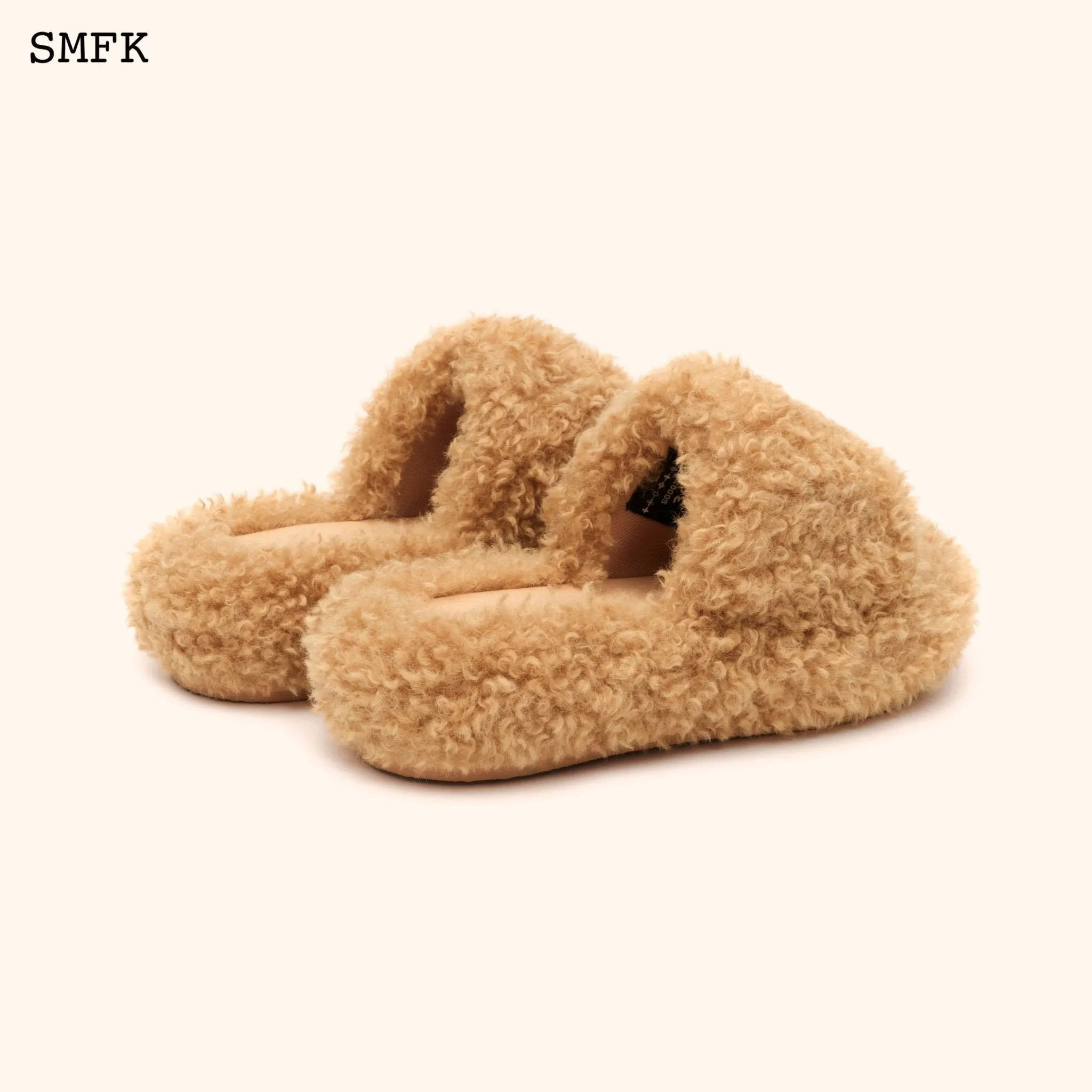 Compass Gingerbread Velvet Furry Slipper