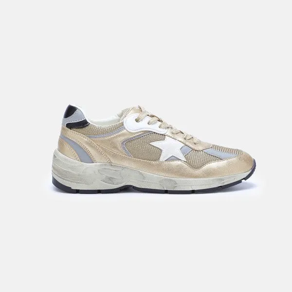 Dad Star Vintage Running Sneakers - Gold