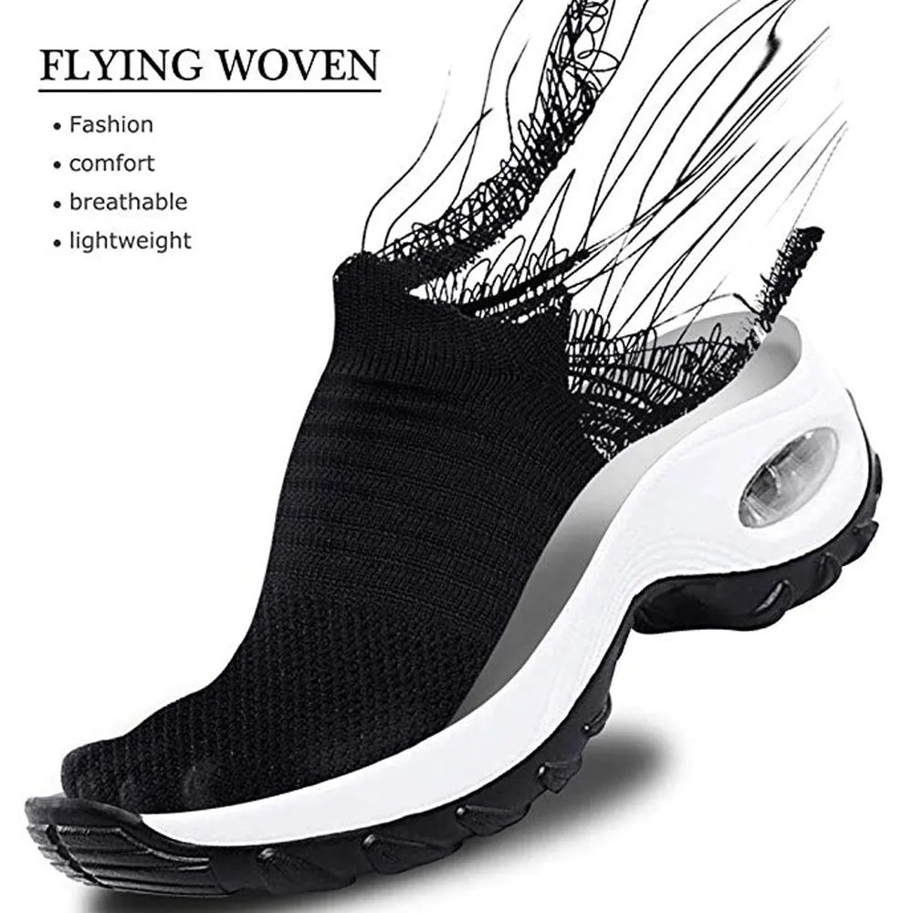 Fashion Breathable Mesh Casual Shoes Platform Sneakers