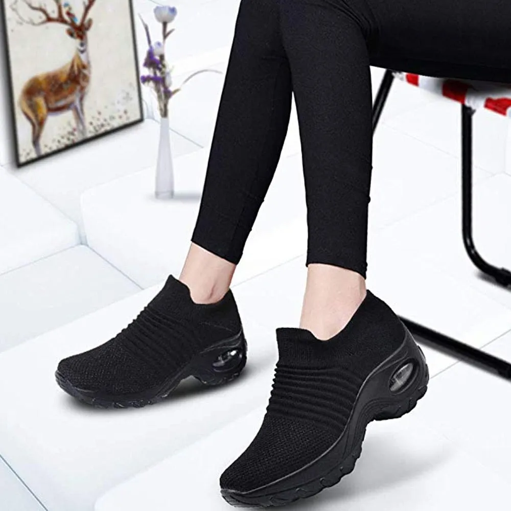 Fashion Breathable Mesh Casual Shoes Platform Sneakers