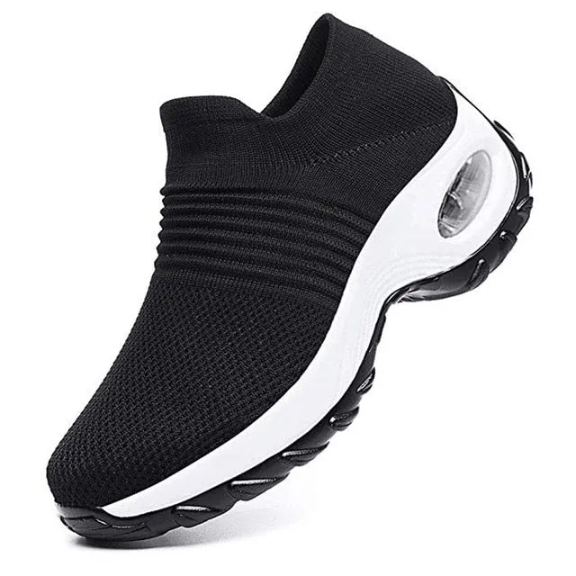 Fashion Breathable Mesh Casual Shoes Platform Sneakers