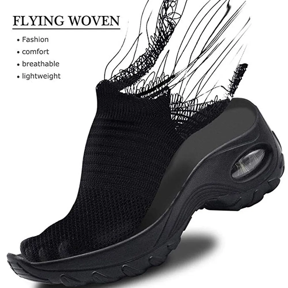 Fashion Breathable Mesh Casual Shoes Platform Sneakers