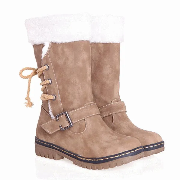 Female Winter Warm Boots With Fur Inside