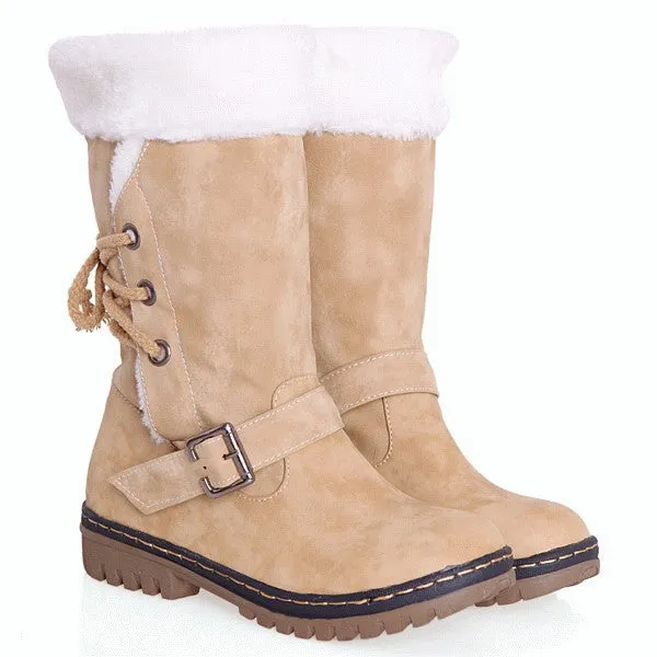 Female Winter Warm Boots With Fur Inside