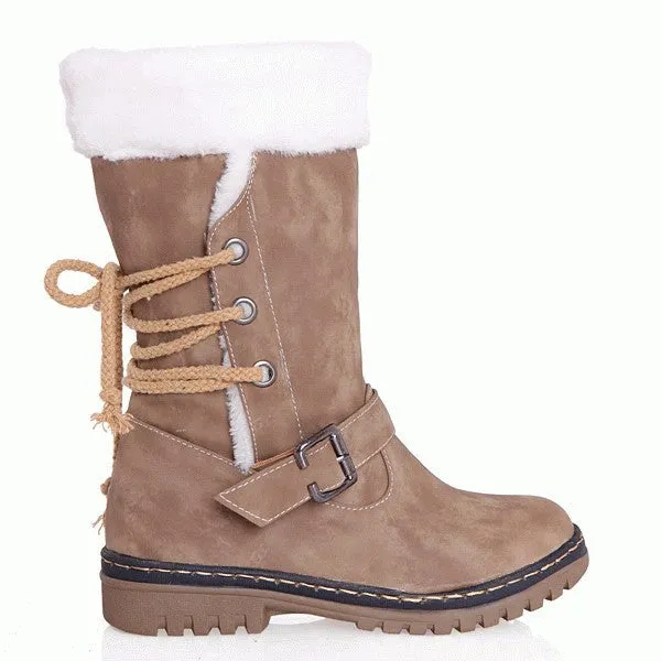 Female Winter Warm Boots With Fur Inside