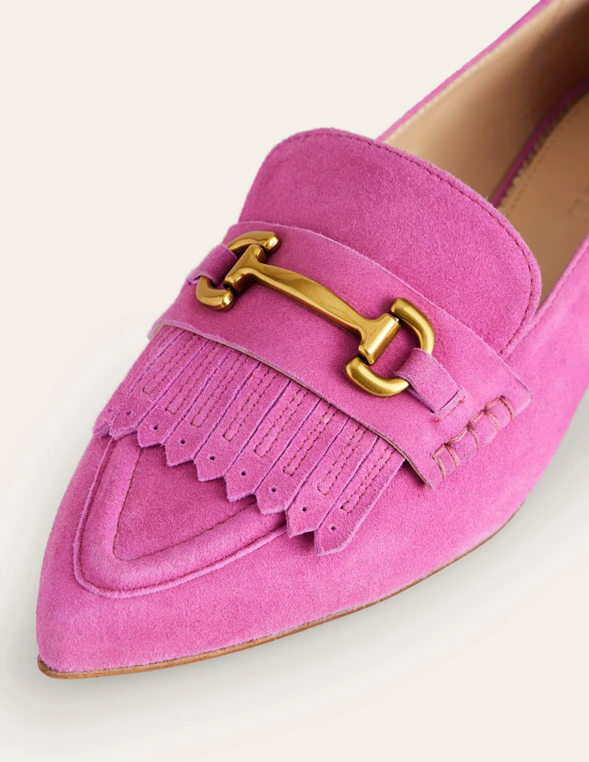 Iris Ghillie Loafers-Tickled Pink Suede