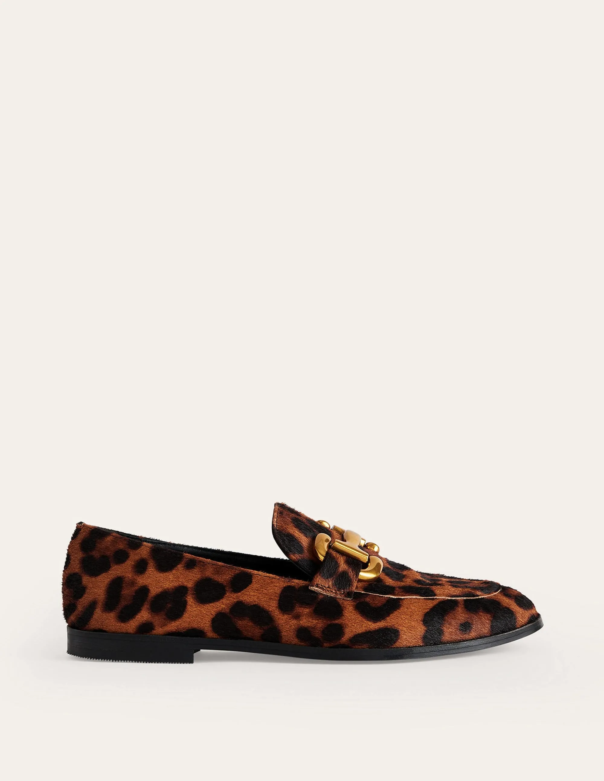 Iris Snaffle Loafers-Leopard Pony