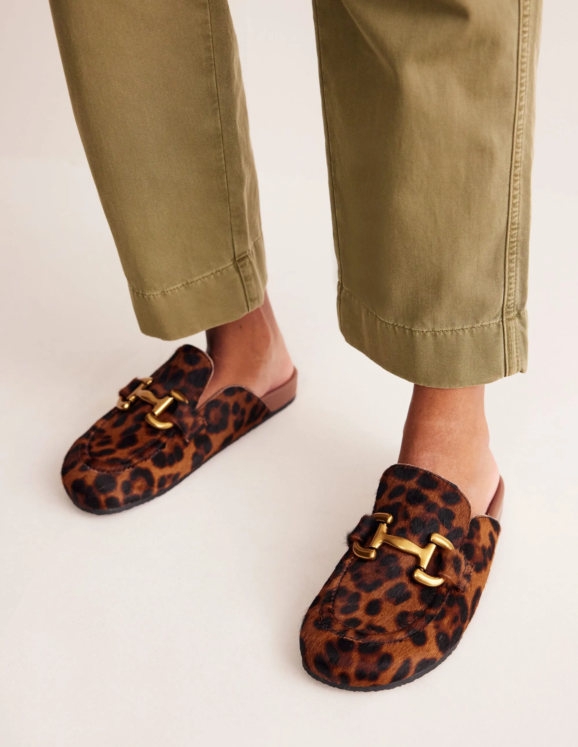 Iris Snaffle Loafers-Leopard Pony