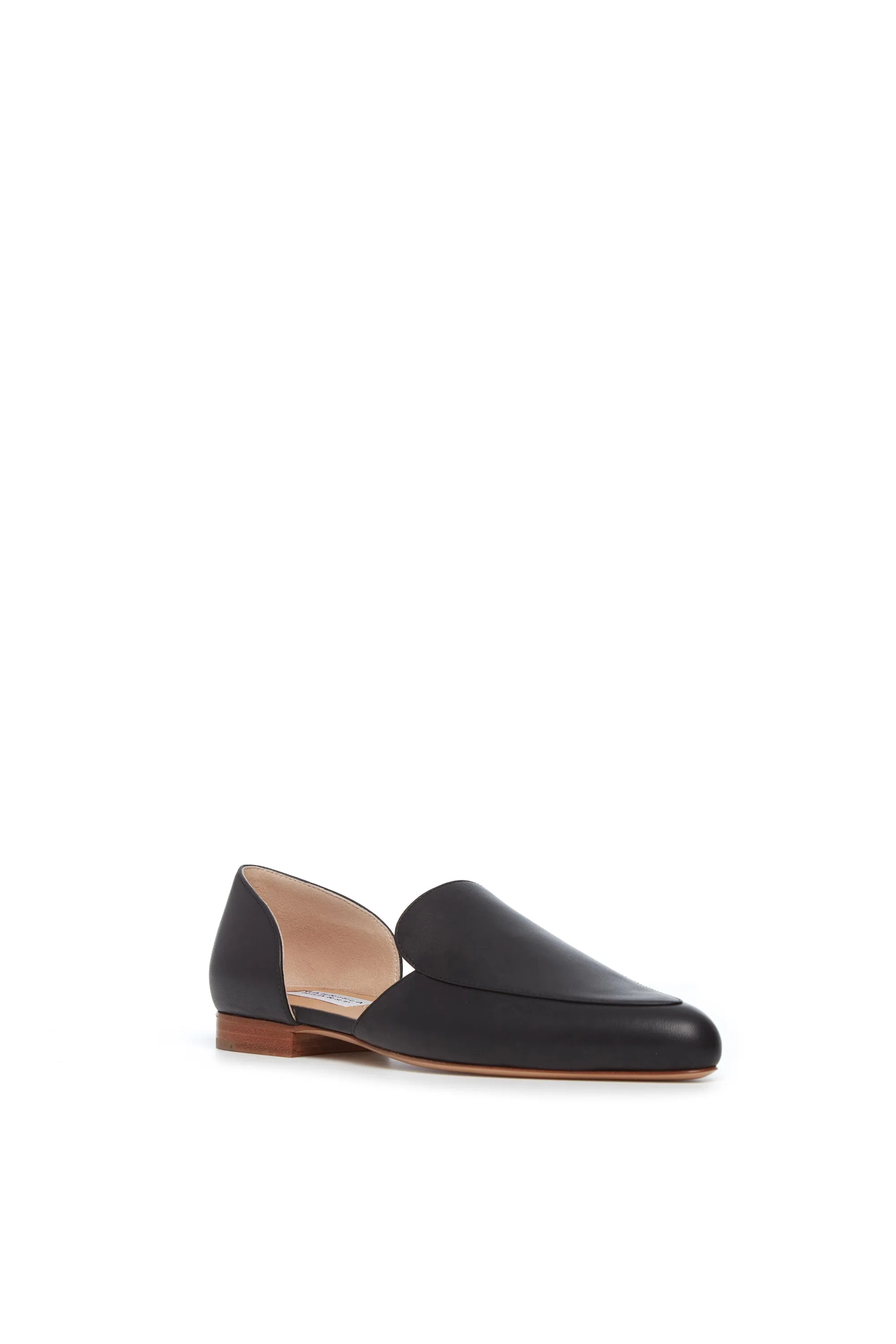 Jax Flat Shoe in Black Leather