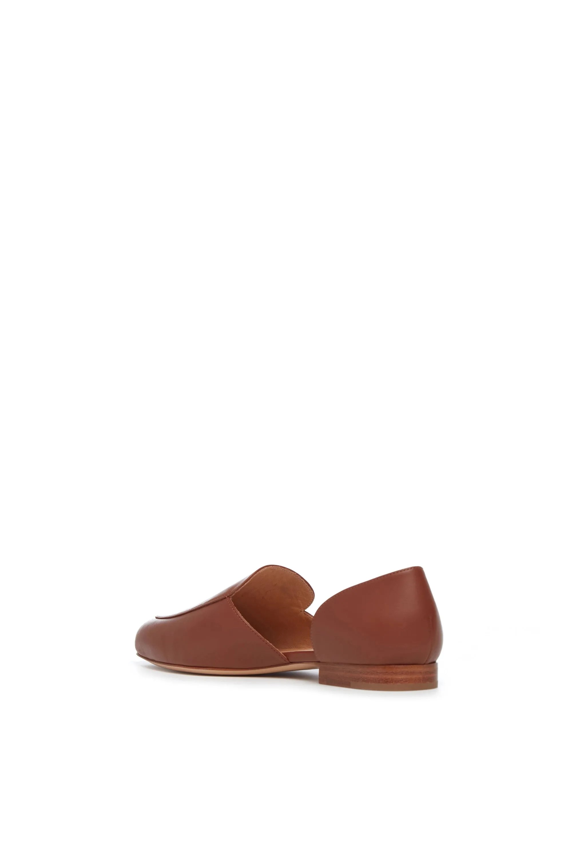 Jax Flat Shoe in Cognac Nappa Leather