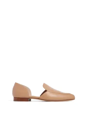 Jax Flat Shoe in Dark Camel Leather