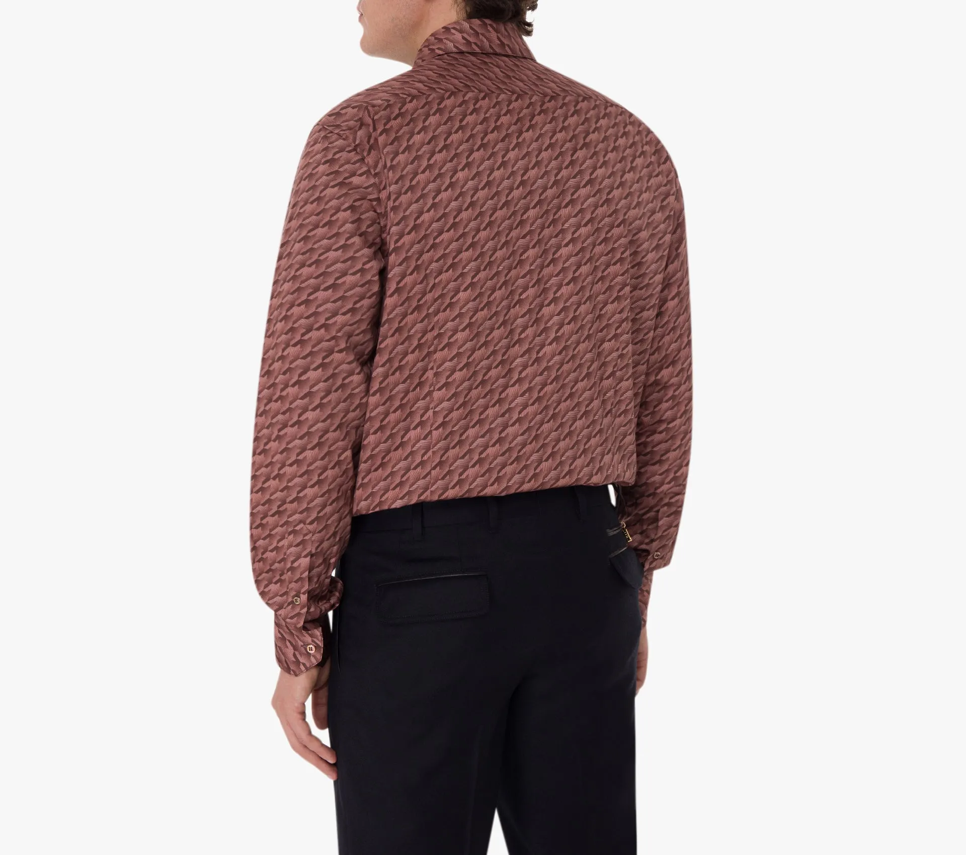 Long Sleeves Shirt with Houndstooth Pattern