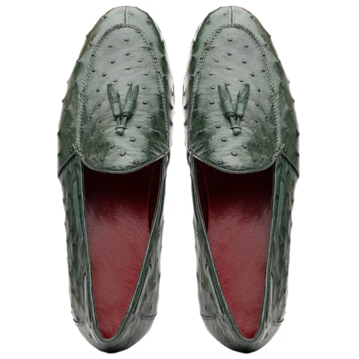 Marco Di Milano Aubiere Ostrich and Leather Green