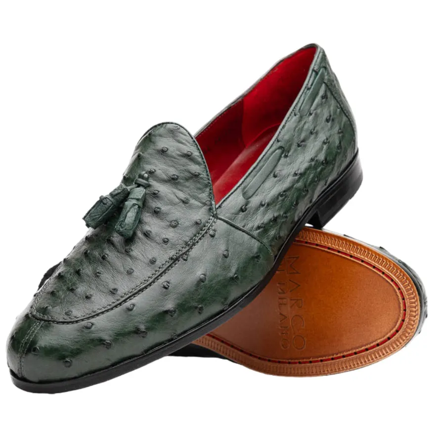 Marco Di Milano Aubiere Ostrich and Leather Green