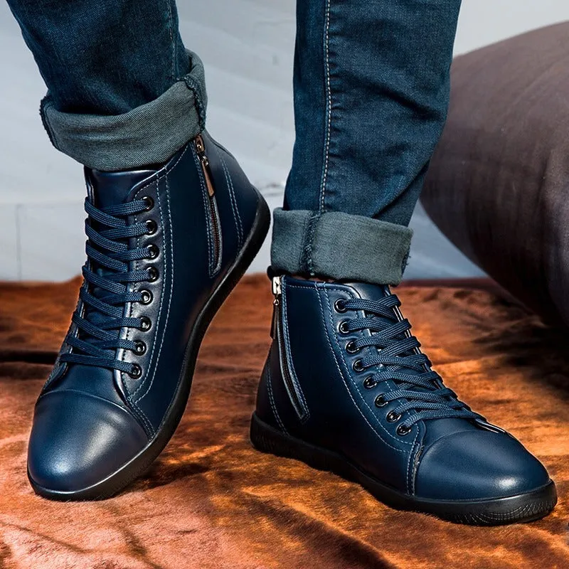 Men's Warm Lace-Up Ankle Boots