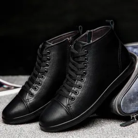 Men's Warm Lace-Up Ankle Boots