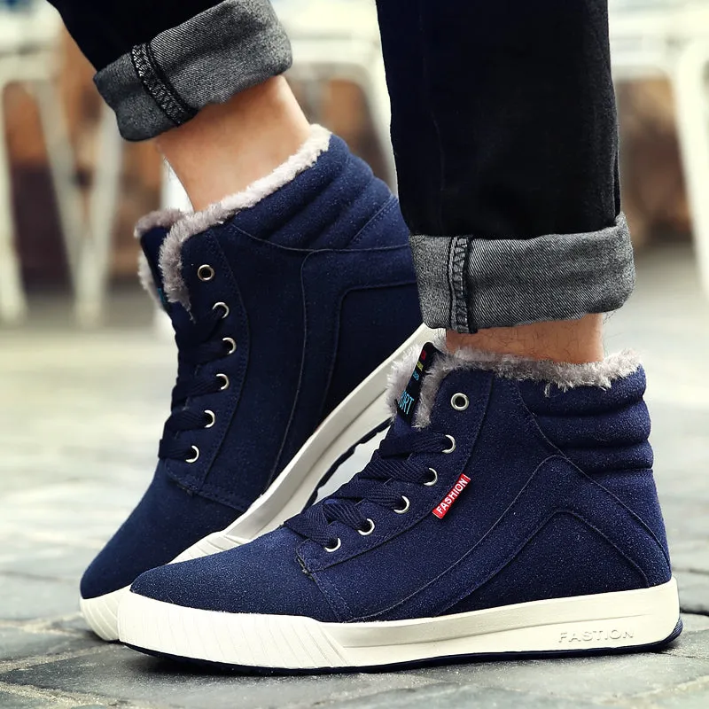 Men's Winter Casual Canvas Warm Shoes