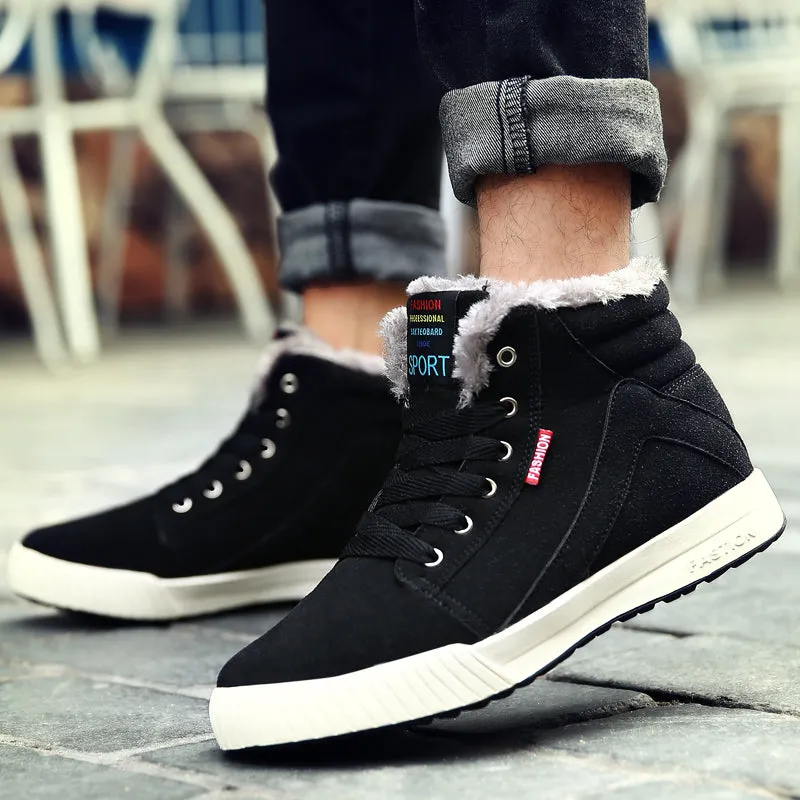 Men's Winter Casual Canvas Warm Shoes