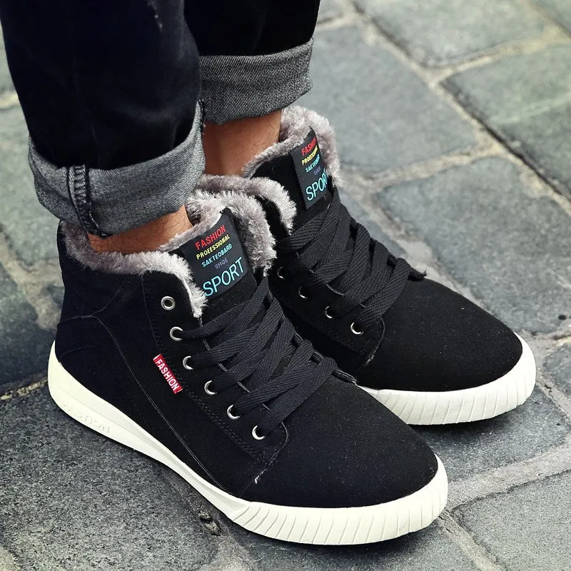 Men's Winter Casual Canvas Warm Shoes