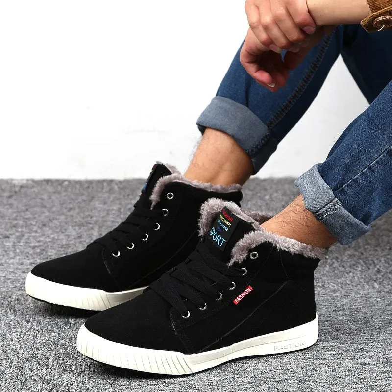 Men's Winter Casual Canvas Warm Shoes