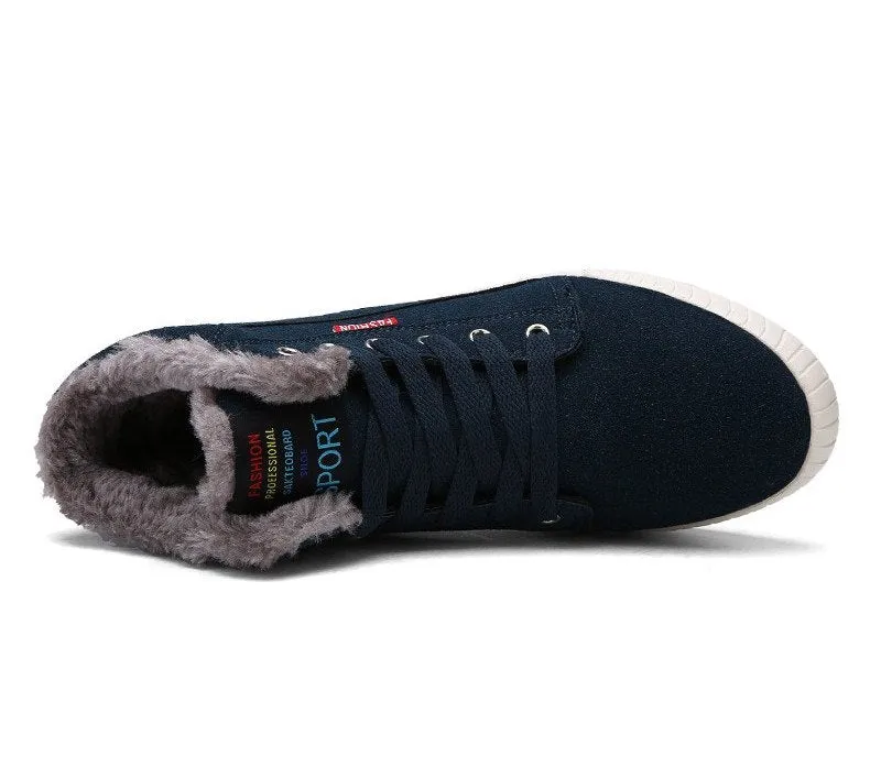 Men's Winter Casual Canvas Warm Shoes