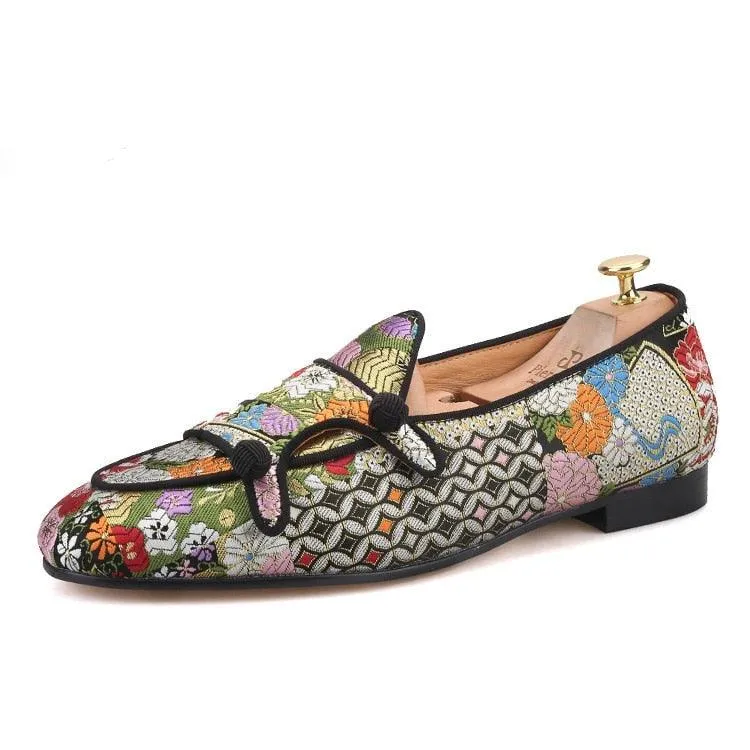 Multi Color Monk Strap Loafers - Men Shoes