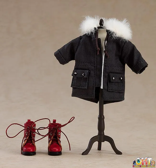 Nendoroid Doll Warm Clothing Set: Boots & Mod Coat (Black/Khaki Green)