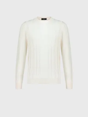 Round Neck Sweater White