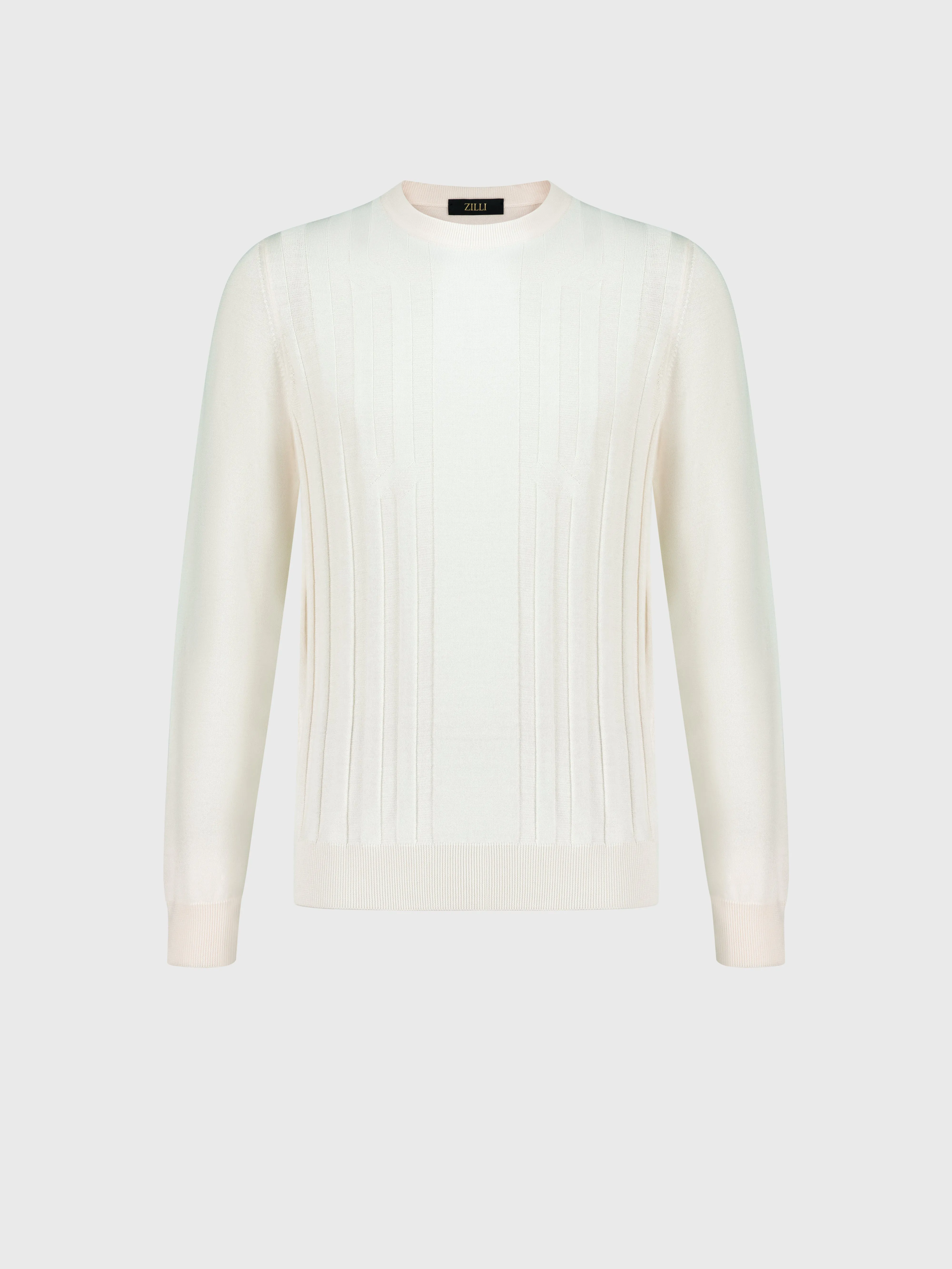 Round Neck Sweater White