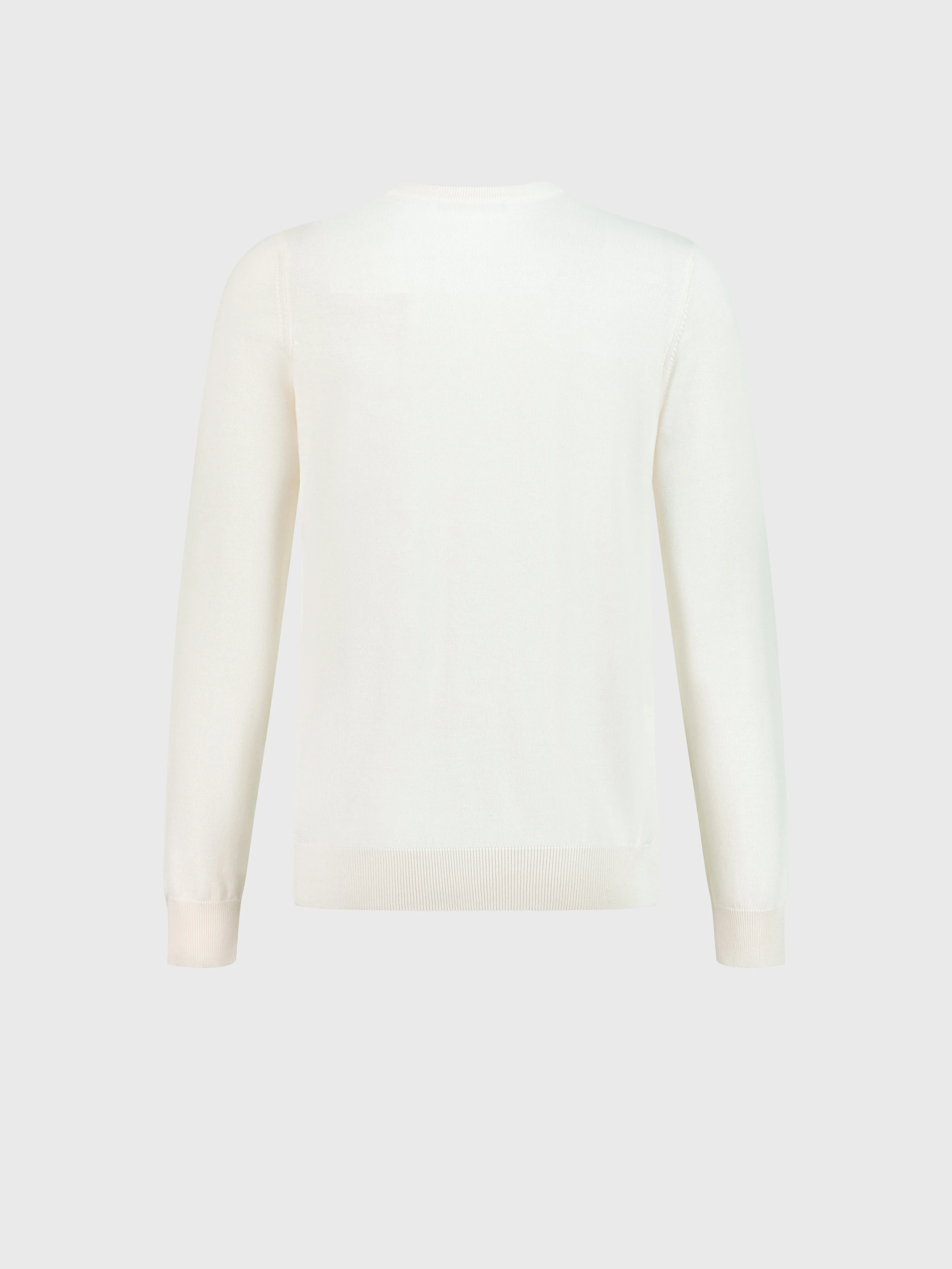 Round Neck Sweater White