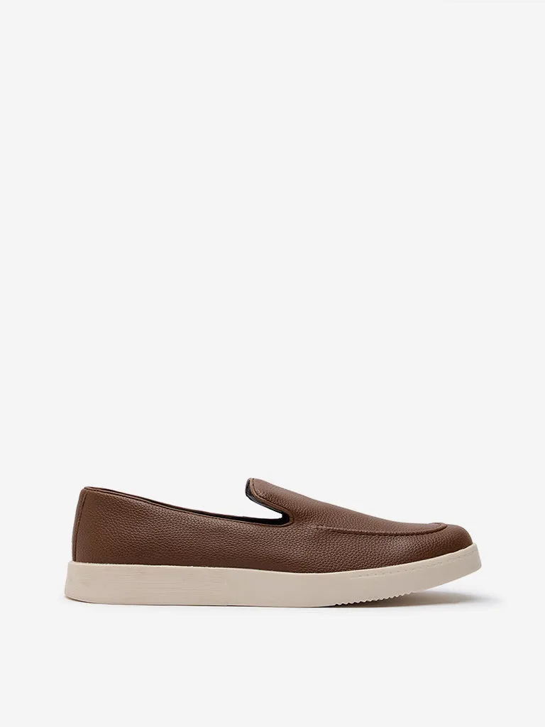 SOLEPLAY Tan Slip-On Loafers