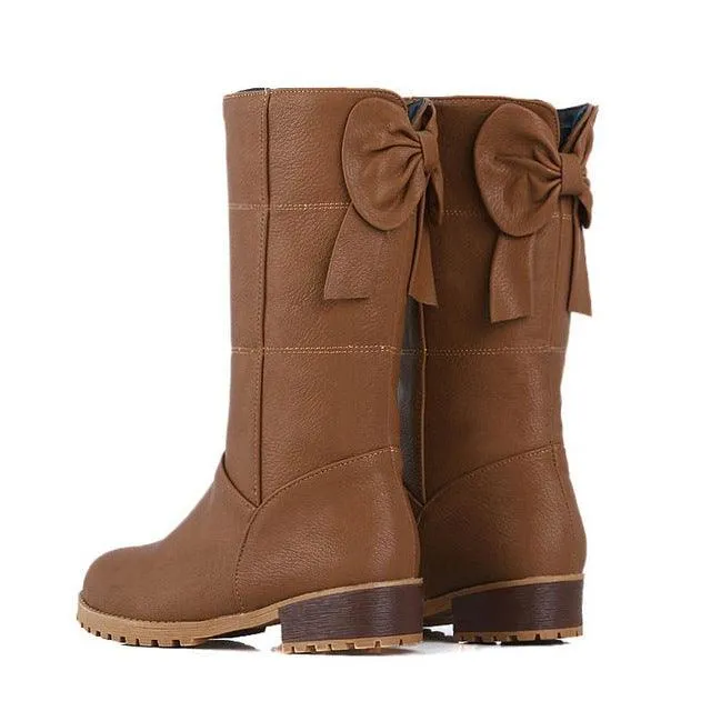 Solid Color Winter Warm Ladies Boots