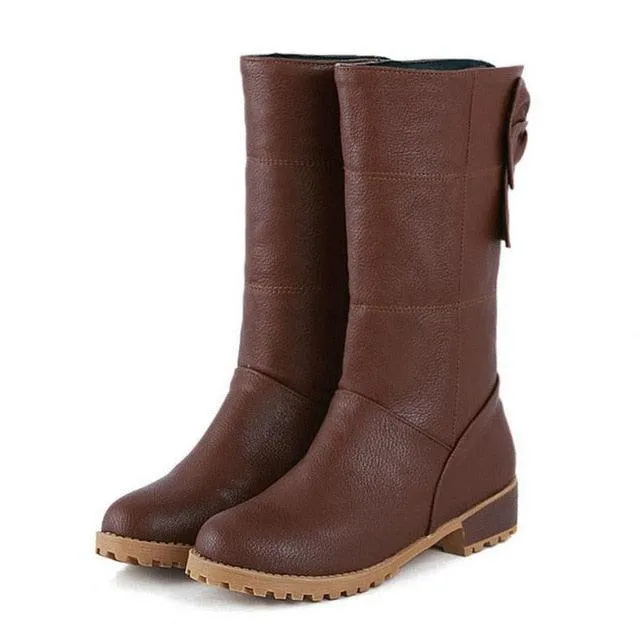 Solid Color Winter Warm Ladies Boots